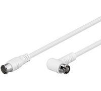 Goobay 67347 Câble de Connexion Coudé SAT, F-Quick, Double Blindage, 1.5 m Longueur