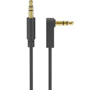 goobay 67783 Câble de Connexion Audio AUX, 3.5 mm Stéréo, 3 Pôles, Slim, CU, Coudé, 1 m Longueur de Câble, 3 m