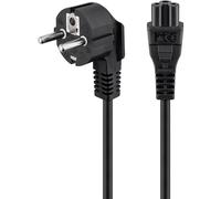 Goobay 68004 Cordon D'Alimentation (avec Terre) à Fiche Coudée, 1.8 m Longueur, Noir