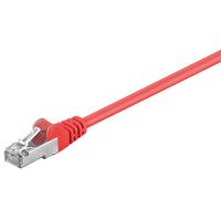 Goobay 68032 Câble patch CAT 5e, SF/UTP, rouge, 1 m - CCA mélange de cuivre
