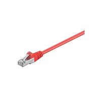 Goobay 68034 CAT 5e Câble de Liaison, SF/UTP, Rouge, 3m Longueur de Câble