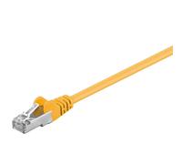 Goobay 68065 CAT 5e câble patch, SF/UTP, jaune, 1 m - CCA mélange de cuivre