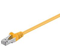goobay - Cordon de raccordement - RJ-45 (M) pour RJ-45 (M) - 2 m - SF/UTP - CAT 5e - moulé, rond, sans crochet - jaune