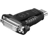 Goobay 68098 Adaptateur HDMI™/DVI-D, nickelé, HDMI™ mâle (type A), noir - HDMI™ mâle (type A) > DVI-D femelle Dual-Link (24+1 pin)