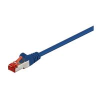 Goobay 68268 CAT 6 Câble de Liaison, S/FTP (PiMF), Bleu, 2m Longueur de Câble