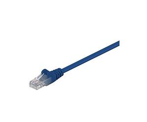 Goobay 68350 CAT 5e Câble de Liaison, U/UTP, Bleu, 15m Longueur de Câble
