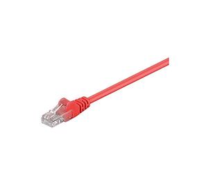 Goobay 68359 CAT 5e Câble de Liaison, U/UTP, Rouge, 2m Longueur de Câble