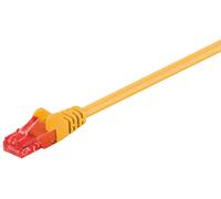 Goobay 68438 CAT 6 Câble patch, U/UTP, jaune, 1 m - CCA mélange de cuivre