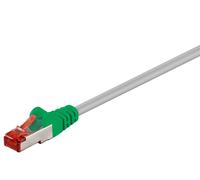 Goobay 68463 CAT 6 câble patch croisé, S/FTP (PiMF), gris, vert, 5 m, gris-vert - LSZH sans halogène, cuivre