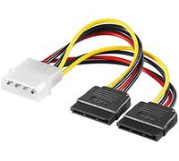 Adaptateur Alimentation - GOOBAY - 4 broches 5,25 - 2x fiches S-ATA - Connexion facile - Compatible S-ATA