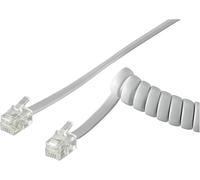 Goobay Câble téléphonique spirale 68601 RJ10 (4P4C) 4 m blanc