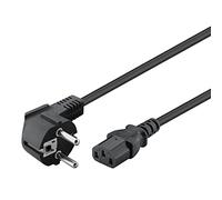Goobay 68604 Câble d'alimentation coudé pour appareils froids tel que PC, Moniteur, Onduleur (fiche de sécurité selon IEC 320 C13) 1,5m Noir