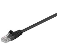 Goobay 68643 CAT 5e Câble patch, U/UTP, noir, 0.5 m - CCA mélange de cuivre
