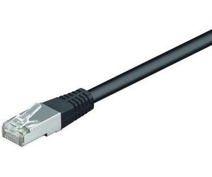 Goobay 68654 CAT 5e Câble de Liaison, F/UTP, Noir, 0.5m Longueur de Câble