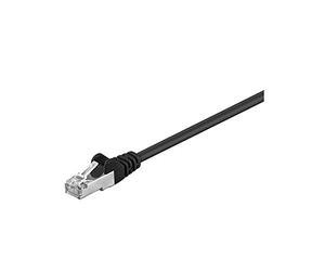 Goobay 68661 CAT 5e Câble de Liaison, F/UTP, Noir, 30m Longueur de Câble