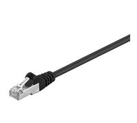 Goobay 68666 CAT 5e Câble patch, SF/UTP, noir, 1 m - CCA mélange de cuivre