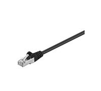 Goobay 68674 CAT 5e Câble de Liaison, SF/UTP, Noir, 50m Longueur de Câble