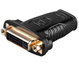 Goobay 68690 changeur de genre de câble HDMI Type-A DVI-I (24+5 pin) Noir