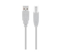 Goobay 68712 : Câble USB 2.0 1.8m, Connecteur A (Mâle) vers Connecteur B (Mâle), Gris, Débit 480 Mbit/s, AWG 30
