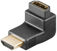 goobay 68782 Adaptateur Coudé HDMI, Doré, Femelle, Type A