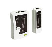 Goobay 68856 Testeur de câbles réseaux pour vérifier Les câbles CAT5, CAT6 Ainsi Que la Connexion ISDN Noir/Blanc 1 pièce