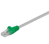 Goobay 68861 Cat 5e Câble de Liaison Croisé, U/UTP, Gris/Vert, 1m Longueur