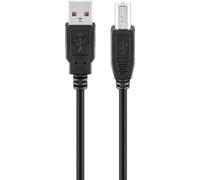 Goobay 68901 USB 2.0 Hi-Speed Kabel, Schwarz, 3 m - USB 2.0-Stecker (Typ A) > USB 2.0-Stecker (Typ B)