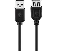 Goobay 68903 Câble Rallonge de Recharge USB 2.0 Hi-Speed, Noir, 1.8m Longueur