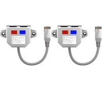 goobay 68908 Répartiteur de câbles LAN (doubleur de réseau), Adaptateur en Y 2X Cat 5 câblage Ethernet : 1x 8 pôles vers 2X 4 pôles (Lot de 2)