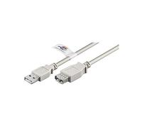 Goobay 68916 Câble rallonge de recharge USB 2.0 Hi-Speed, Gris, Connecteur USB 2.0, 5m Longueur