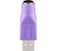 Goobay 68918 Adaptateur PS2 vers USB / Adaptateur PS/2 pour claviers / Adaptateur passif / Mini-DIN 6 / Violet