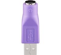 Goobay 68918 Adaptateur USB, violet - USB mâle (type A) > mini-DIN 6 femelle (PS/2)