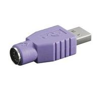 Goobay 68918 changeur de genre de câble USB Type-A PS/2 Violet