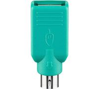 Goobay 68919 Adaptateur USB, Vert - USB femelle (type A) > mini-DIN 6 mâle (PS/2)