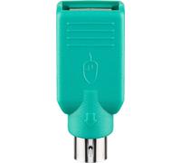 Goobay 68919 changeur de genre de câble USB Type-A PS/2 Vert