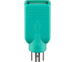 Goobay 68919 changeur de genre de câble USB Type-A PS/2 Vert