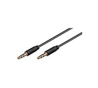 Goobay 69106 Câble de Connexion Audio AUX, 3.5 mm Stéréo, 3 Pôles, Slim, CU, 1.5 m Longueur de Câble
