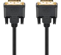 Goobay 69208 Câble DVI-I Full HD Dual Link, plaqué or, 10 m, noir - DVI-I mâle Dual Link (24+5 pin) > DVI-I mâle Dual Link (24+5 pin)