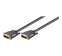 goobay - Câble DVI - liaison double - DVI-I (M) pour DVI-I (M) - 10 m - vis moletées - noir