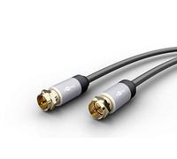 goobay 69867 Câble coaxial satellite avec connecteurs F en métal 5 m
