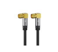 Goobay 70573 Câble D'Antenne SAT (Type 135 dB), Blindé 4 Fois, Noir, 2m Longueur