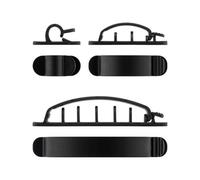 goobay 70684 Lot de 6 Pinces de Rangement pour câbles de différentes Tailles pour Bureau, Voiture, Bureau, Clip de câble Autocollant, câble