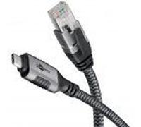 goobay 70699 Cable CAT 6 USB-C 3.1 a RJ45 Ethernet para una conexión estable a Internet por cable con router/módem/conmutador de red/Sustituye el adaptador USB a RJ45 / 1 Gbit/s / 3 M