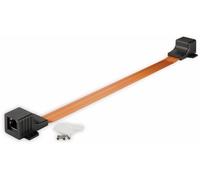 Goobay 71411 RJ45 Traversée de fenêtre Ultra-Slim, 0.25 m - pour la pose de connexions réseau entre les cadres de fenêtres