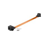 Goobay Câble réseau RJ45 71412 Passe-fenêtre Ultra fin 0,3 m Noir