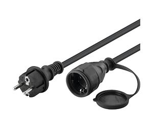 Goobay 71472 Rallonge câble électrique avec IP44 pour extérieur/pour extérieur avec Prise à Contact Protection (Type F, CEE 7/4) > Prise Contact Protection (Type F, CEE 7/7) / 5m