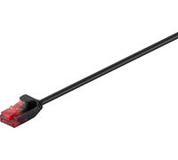 Goobay 71548 CAT 6 Câble patch slim, U/UTP, noir, 0.25 m - matériau cuivre