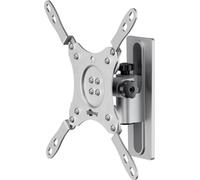 Goobay 71987 Basic Support TV mural Caravan TILT (M), argent - Support pour téléviseur de 13 à 43 pouces (33 - 109 cm), max. 15 kg, entièrement mobile : pivotant et inclinable