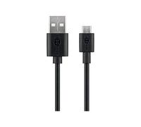 Goobay 72227 Câble de Charge Rapide et de Synchronisation Micro USB, Noir, 1m Longueur de Câble