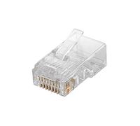 goobay 72361 Lot de 100 connecteurs modulaires RJ45 avec Bride de Montage, Cat 5e, Cat 5e, Cat 5e, Noir - 2 Prises RJ45 (8P8C)